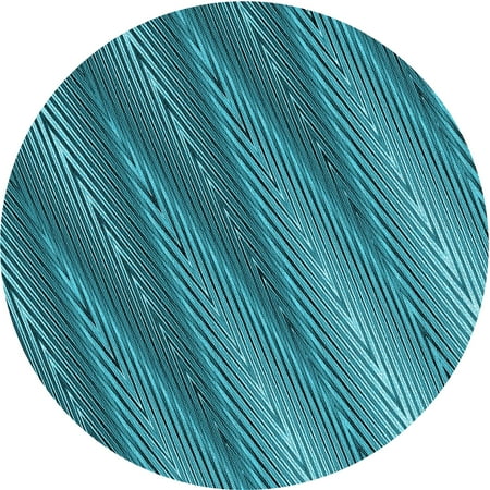 

Ahgly Company Indoor Round Patterned Bright Turquoise Blue Area Rugs 4 Round