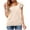 Beige, variant on MIXUE Womens Tops Summer Solid Color Round Neck Ruffle Short Sleeve Fashion Casual T Shirts Daily-Wear,Blue,S