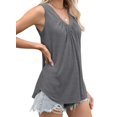 thumbnail image 3 of Tank Tops for Women Summer V Neck T Shirts Sleeveless Basic Tee Loose Fit 2025 Fashion Gray L, 3 of 9