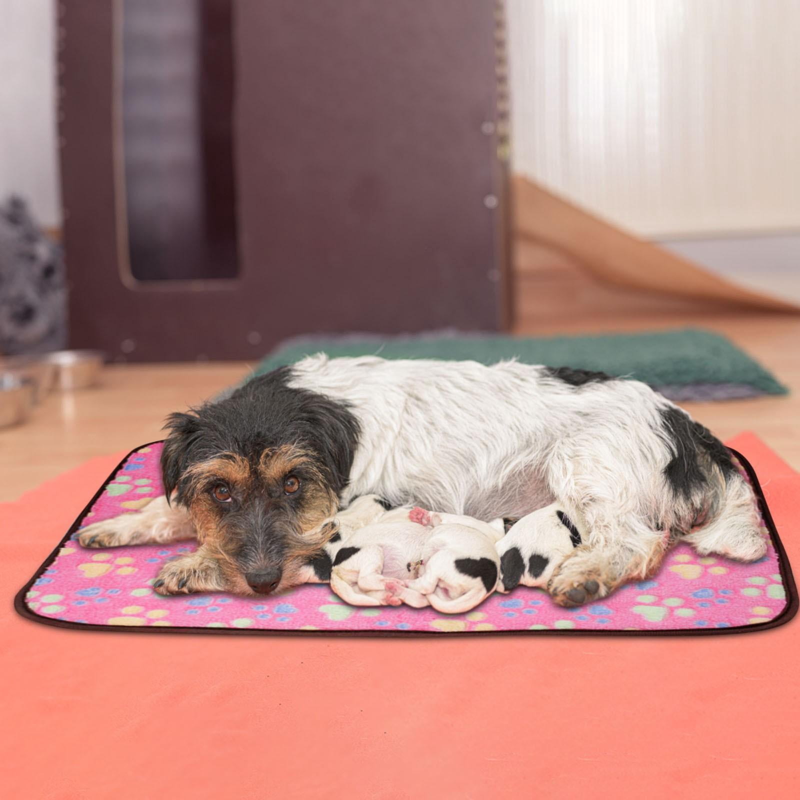 Pet Cooling Mat Cooling Mat for Dogs, Reversible Durable Woven Cooling Pet Bed, Cooling Bed for Dogs Breathable Temperature Reducing Cooling Pad for Bed Pink Single Pack