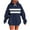 Navy, variant on cocolona Womens Oversized Hoodie Fall Winter Long Sleeve Striped Print Hooded Sweatshirt Fashion Casual Pullover Hoodies Tops