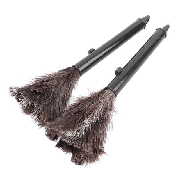 Plumero De Plumas De Avestruz, Plumero Retráctil De Largo De Alta Densidad, 2 Piezas De Longitud Ajustable, Portátil, Multifuncional Para Limpieza Del Hogar