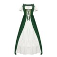 thumbnail image 1 of Vestido de mujer de moda informal medieval con retazos y manga corta con cintura alta para juego de rol, 1 of 3