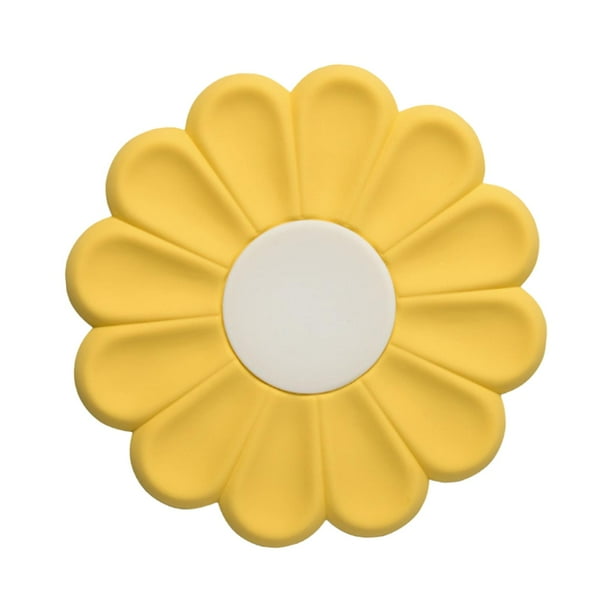Posavasos de silicona, posavasos, almohadillas resistentes al calor, manteles individuales multiusos. Amarillo