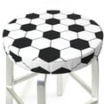 thumbnail image 3 of Naloa Soccer Ball Round Bar Stool Cushion Cover 12-14 inch, Fits Kitchen, Office, Restaurant Chairs - 14 inch, 3 of 7