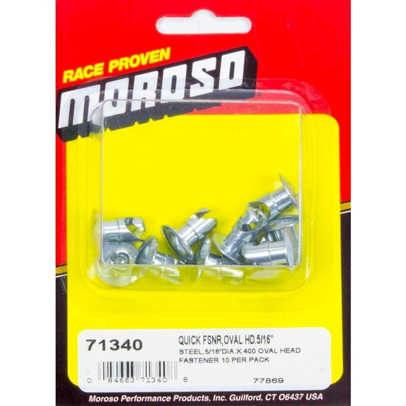 Moroso Steel Quick Fasteners- Oval Head-5/16in x .400i