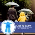 thumbnail image 3 of COMPUKAS Emergency Rain Poncho for Men and Women with Hood Transparent Plastic Clear Rain Coats Lightweight Portable Full Coverage Skyblue, 3 of 7