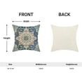 thumbnail image 4 of Boho Pillow Covers 18x18, Blue and Teal Ethnic Design Outdoor Decorative Throw Pillows for Couch, Carpet Pattern Decor Cushion Cover 2 Pcs Farmhouse Linen Pillowcase for Bed Car Safa, 4 of 6