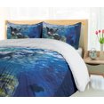thumbnail image 5 of Ambesonne Underwater Duvet Cover Sets, Playful Sea Lions, 2-Queen, Navy Blue Lime, 5 of 7