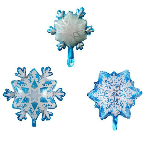 1set Christmas Snowflake Foil Balloons Cartoon Frozen Snowflake Balloon Charming