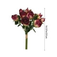 thumbnail image 3 of JeashCHAT 6 Pcs Roses Artificial Flowers, Realistic Silk Faux Rose Flowers with Stems, 14.57 Inch Rose Bouquet Fake Flowers for Wedding Anniversary Valentine's Day Decorations, 3 of 6
