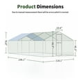 thumbnail image 6 of Betisef Chicken Coop,Large Metal Chicken Run Pen,Walk in Chicken Coops for 6/10 Chickens,Double Door Chicken House with Waterproof & Anti-UV Cover for Backyard. (19.7x9.8x6.4 FT), 6 of 7