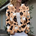 thumbnail image 2 of longantii Halloween Sweaters for Women Cute Pumpkin Cardigan Long Sleeve Casual Vintage Ghost Witch Print Cardigan Fall 2026 Outfits for Funny Party Complexion 5XL, 2 of 7