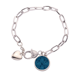 thumbnail image 1 of Azul microscopio células estructura ilustración Pulsera de cadena de corazón joyería encanto moda, 1 of 3