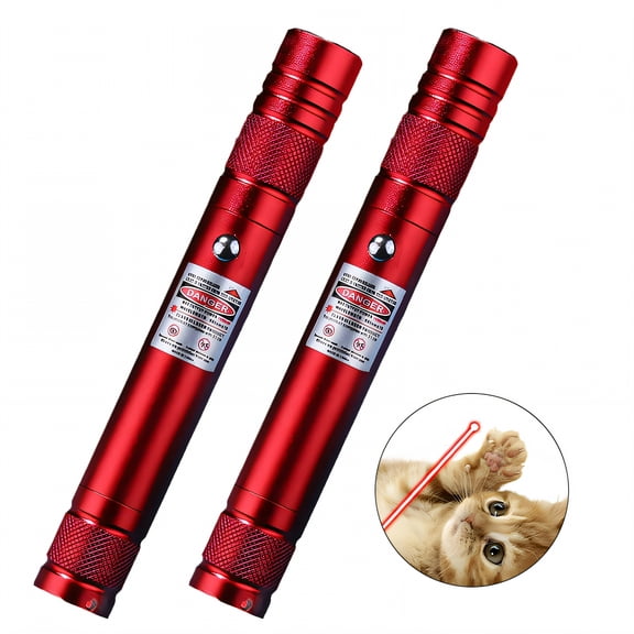 BESTSKY 2Pcs Cat Laser Pointer Toy,Portable Design Laser Pointer Cat Toy,Convenient Use Anytime and Anywhere Laser Pointer High Power,Red