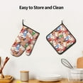 thumbnail image 6 of KLL Gnomes Books Tea Cups Pattern Oven Mitts and Pot Holders 2pcs Sets for Kitchen, Oven Mitt Heat Resistant 536°F, Oven Gloves for Kitchen,Cooking and Baking, 6 of 7
