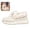 Beige, variant on Womens Platform Moccasins Bow Decor Warm Slip On Ankle Boots Thick Sole Casual Winter Shoes for Daily Outdoor Wear