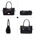 thumbnail image 4 of Lee Large Tote Bag for Women Vegan Leather Hobo Handbag Shoulder Purse With Zipper, Black, 4 of 8