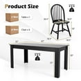 thumbnail image 3 of Gymax 7 PCS Dining Set Rectangular Wooden Dining Table 6 Windsor Chairs Kitchen Black, 3 of 8