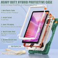thumbnail image 2 of For Lenovo Tab 10.1 inch 2025 TB311FU/TB311XU Case, 360 Hand Strap, Shoulder Strap, Kickstand, Rugged Drop Protection, Emerald Green, 2 of 6
