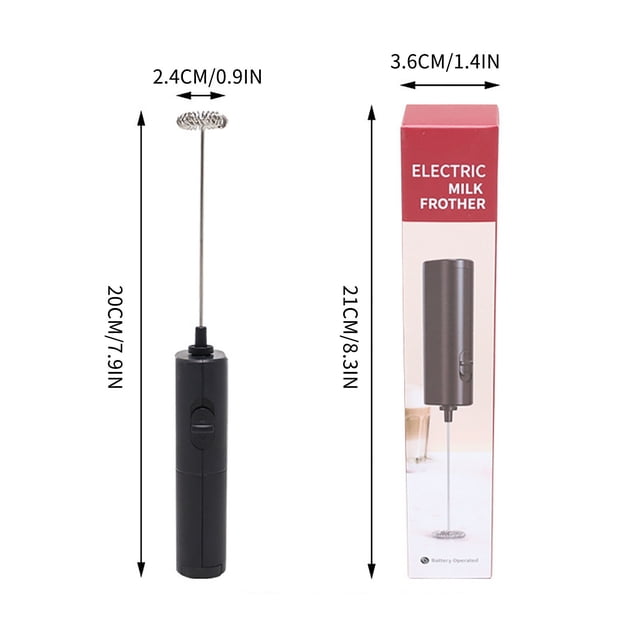 Milk Frother Handheld USB Rechargeable & Battery Powered, Adjustable Foam Maker for Coffee, Hot Chocolate, Frappe, Egg Mixing