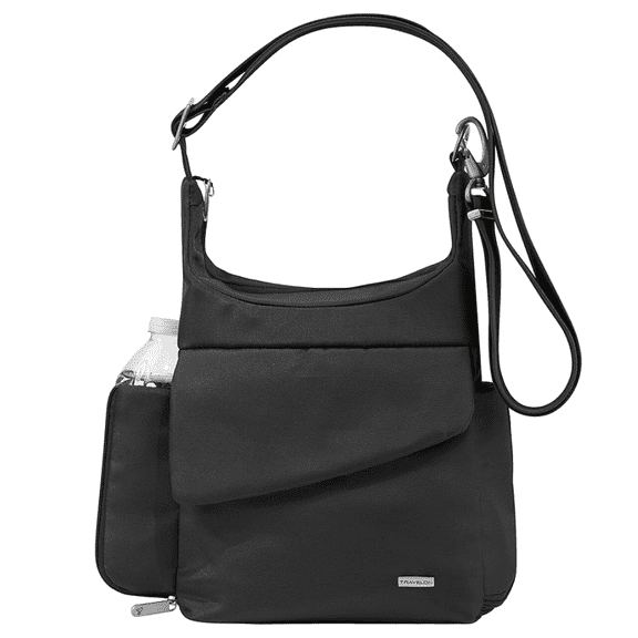 Travelon Anti-Theft Classic Messenger Bag, RFID Blocking Crossbody Travel Shoulder Bag, Black
