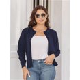 thumbnail image 3 of Women's Crew Neck Button Down Long Sleeve Cardigan for Women Classic Soft Ladies Cardigan Sweater Coat, 3 of 5
