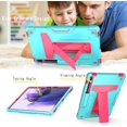 thumbnail image 4 of Epicgadget Dual Layer Heavy Duty 12.4" Tablet Case, Teal & Pink, 4 of 5