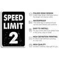 thumbnail image 3 of Speed Limit 2 Mph Tin Sign Warning Traffic Road Street Metal Tin Sign Indoor/Outdoor Use Garage Bar Man Cave Wall Decor 8x12 Inch, 3 of 6