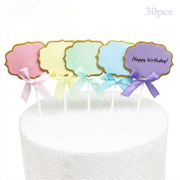 Cheese Markers Charcuterie Labels 30pcs for Cakes/Appetizer Signs/Sandwich Decorations (5 Colors)
