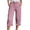 Pink, variant on Capri Pants for Women Lightweight Breathable Lightweight Elastic Waist Relaxed Fit Straight Leg Capris with Pockets