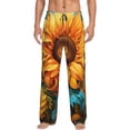 thumbnail image 1 of Balery Deep Yellow Colorful Sunflower Pantalones de pijama para hombre, pijama ultraligero, pantalón de descanso-3X-Large, 1 of 6