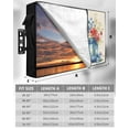 thumbnail image 2 of 4th of July Outdoor TV Cover 48 to 50 Inch Weatherproof, Independence Day Spring Floral US Flag Retro 600D Oxford TV Covers with Waterproof Zipper, Outside Flat TV Screen Protector 48"Wx30"Hx4.5"D, 2 of 7