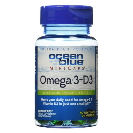 Ocean Blue OTC Vita D oméga-3 plus Mini capsules Softgel, 60 ch