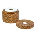 thumbnail image 2 of Kouboo La Jolla Handwoven Rattan Toilet Roll Stand, Toilet Paper Cover, Storage Single Roll And Tissues Protector In Bathroom, Round Toilet Holder Basket, Honey Brown, 2 of 6