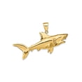 thumbnail image 2 of Gem & Harmony Large Shark Charm Pendant Necklace in 14K Yellow Gold with Chain for Women, 2 of 5