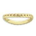 thumbnail image 1 of 925 Sterling Silver Gold Plated Wave Stackable Ring Curved, 1 of 7
