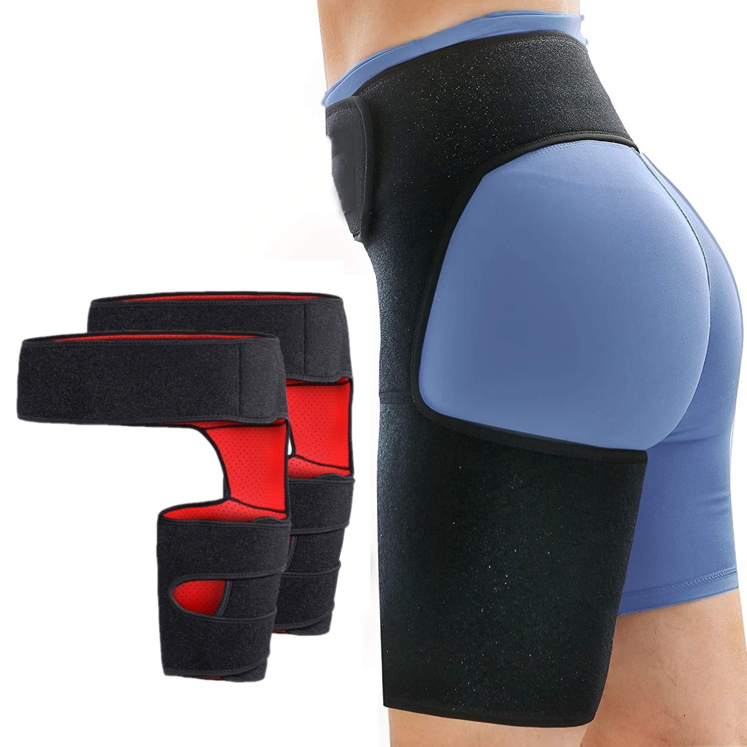 Aptoco 2Pcs Hip Braces for Hip Pain Groin Support Brace for Women Men