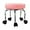 Pink, variant on Modern Roller Seat PU Leather Low Round Rolling Stool 360° Swivel Small Low Seat with Universal Caster Wheels Foot Stool for Home Office Garage Shop Fitness Sport