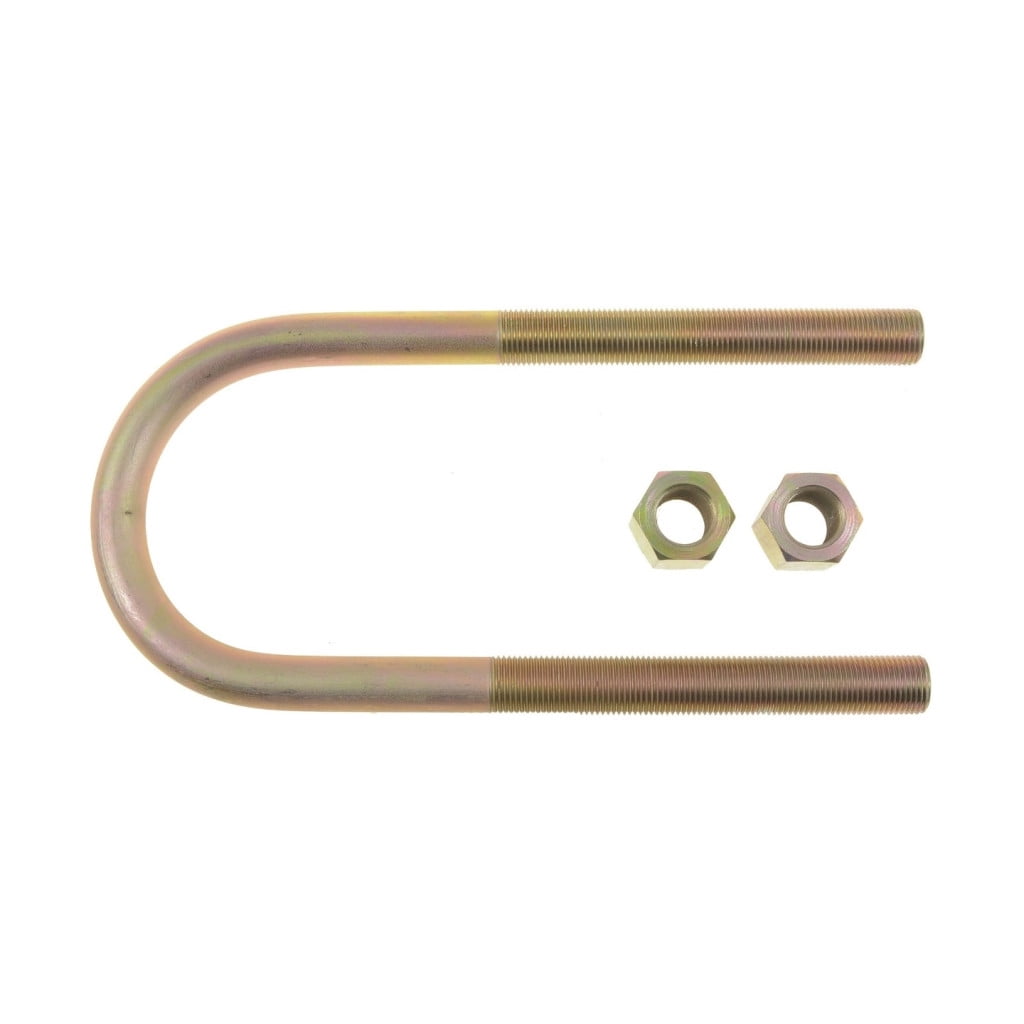 KarParts360 Threaded U-Bolt | Steel | Yellow Zinc | Round U-Bolt | Fine Thread | Heat Hardened | 5/8 Inches Thread Diameter