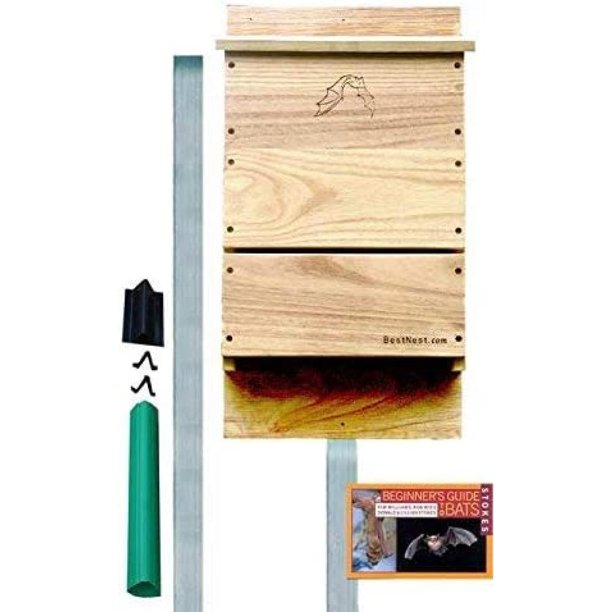 SingleCelled Bat House Kit with Pole, 85 Bats, Includes Codllyne