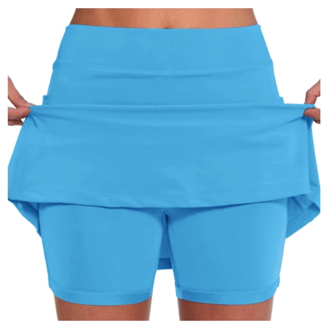 Jupe de Tennis Décontractée Unie pour Femme avec Poche, Jupe de Sport de Yoga Athlétique pour Tenue Active