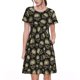 thumbnail image 1 of Disketp funny Retro Skull para Vestido de Manga Corta para Mujeres, Vestidos de Verano para Mujeres, Casual y Holgado para la Playa, 1 of 6