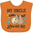 thumbnail image 3 of Inktastic My Uncle Loves Me with Sloth and Hearts Boys or Girls Baby Bib, 3 of 4