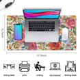 thumbnail image 5 of Long Mouse Pads for Desk,Pioneer Flower Floral Print Pattern Desk Mats on Top Of Desks, Desk Mouse Pad Extra Large with 3mm Non-Slip Base and Stitched Edge for Gaming,Office,Work,Home 31.5"x15.7", 5 of 6