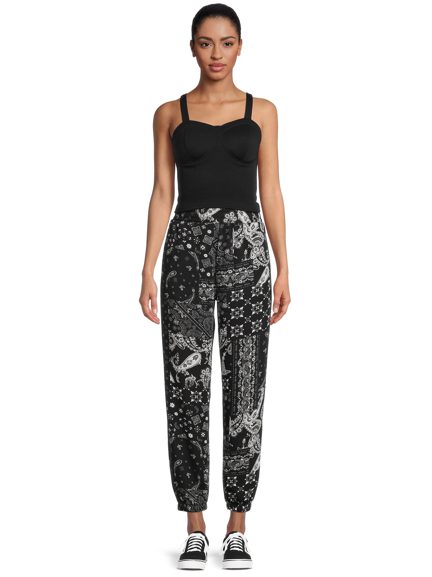 No Boundaries Juniors' Bustier Top and Jogger Pants Set, 2-Piece