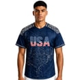 thumbnail image 4 of 2026 New United States Soccer Practice Jerseys, USA National Team Soccer Jersey Sweat Resistant Football Training Shirts, Retro Streetwear Fan Wear for Adult(Vermilion, M), 4 of 4