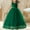 Green, variant on Flower Girls Tulle Dress Long Formal Pageant Communion Princess Wedding Bridesmaid Dresses Kids Lace Dance Ball Gowns