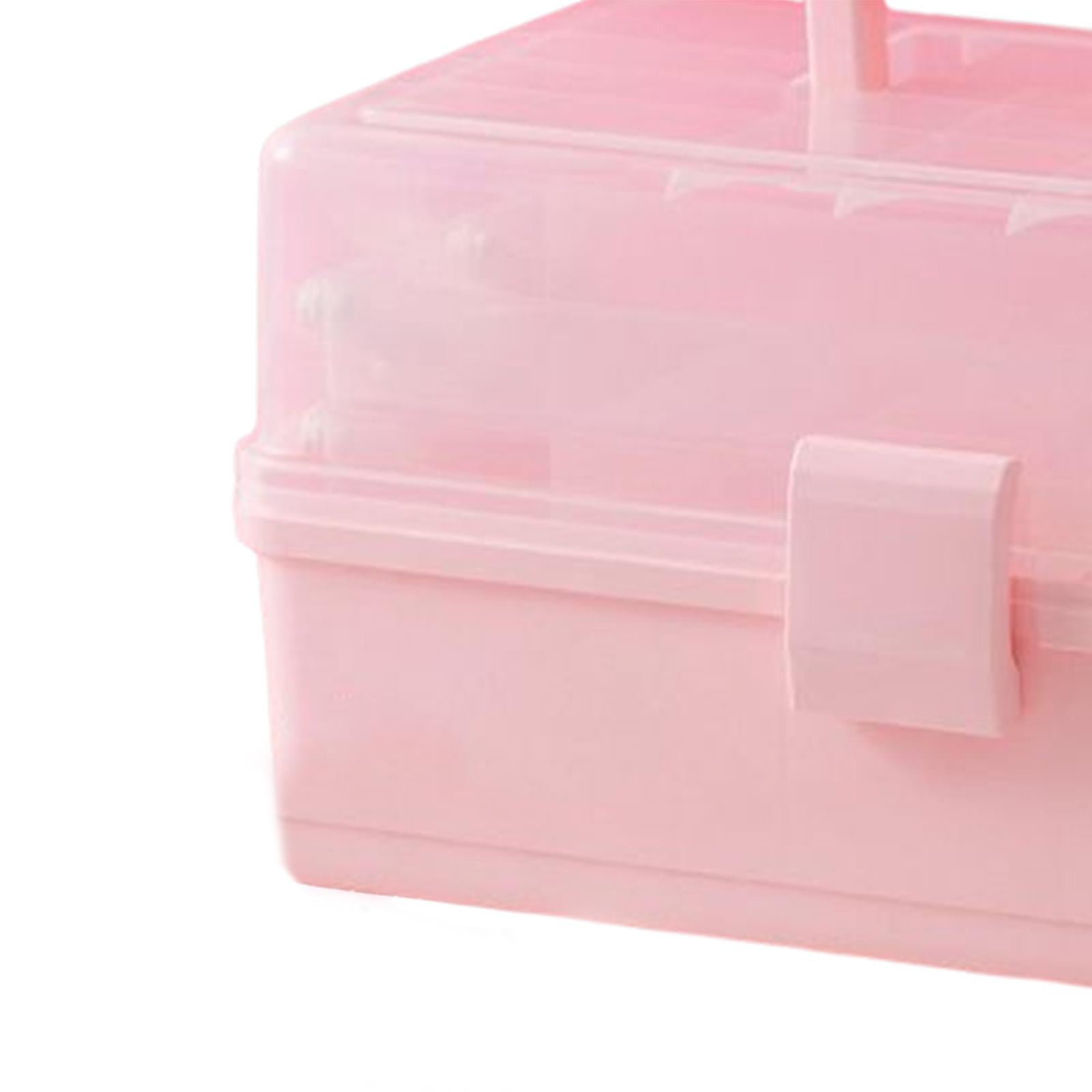 1Set Children Hair Accessories Organizer Multi-Tier Hairpin Hair Tie Storage Container Pink, Size: 28X15.5X16.5CM