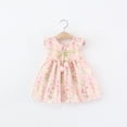 thumbnail image 2 of Fesfesfes Toddler Girls' Floral Print Ruffle Princess Dress Sleeveless Sweet Tiered Sundress for Baby,Cute Boho Spring Summer Party and Playwear Outfit(Pink,3 Years), 2 of 8
